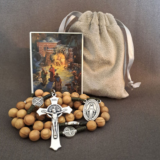 Klassisk Olivträ Rosenkrans