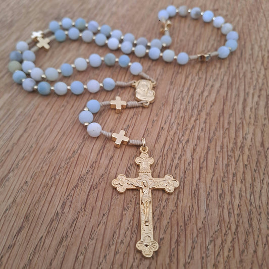 Gyllene Amazonit Rosenkrans